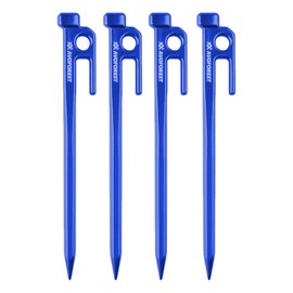 AVOFOREST Forged Pegs, Aluminum Pegs, Camping Pegs, 7.9 inches (20 cm) / 11.8 inches (30 cm), Set of 4 / 8 Pieces, Integral Molding, Weldless, Tent Pegs, Ultra Lightweight, High Strength, Rust Resistant, For Tents Tarps, Outdoor / Camping Supplies, Rocks, Sandy Beach, Gravel, Hard Soil, Grass (4 Pieces of 7.9.9 inches (Blue 7.9 inches (20 inches (4)