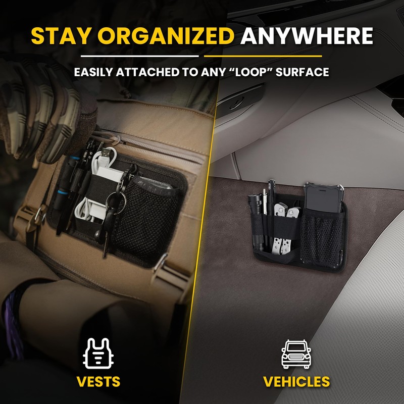 M-Tac Tactical Bag Insert Modular Organizer Utility Admin Pouch Hook