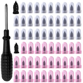 Betluse Set of 60 Tire Repair Rubber Nail, Vacuum Tire Repair Kits Spiral Rubber Screws,Fast Self-Service Tool for Car,Truck, Motorcycle,Tractor Tire Puncture Repair.