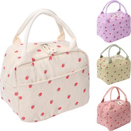 Runmeihe Lunch Bags for Adults, Reusable Women's Insulated Cooler Lunchbag, Small Waterproof Cooler Lunch Box Tote Bag for Work Travel Picnic School