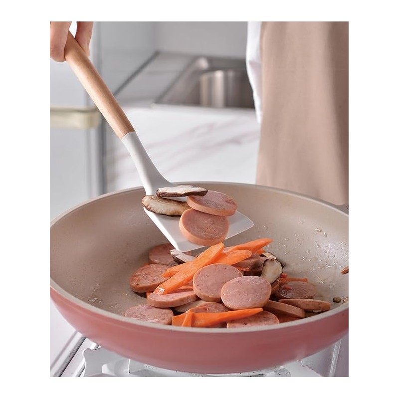 19 Pcs Silicone Kitchen Cooking Utensils Knife Set Cutting Board