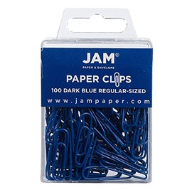 JAM papel® – Clips – Regular y Jumbo Clips, Azul, Regular