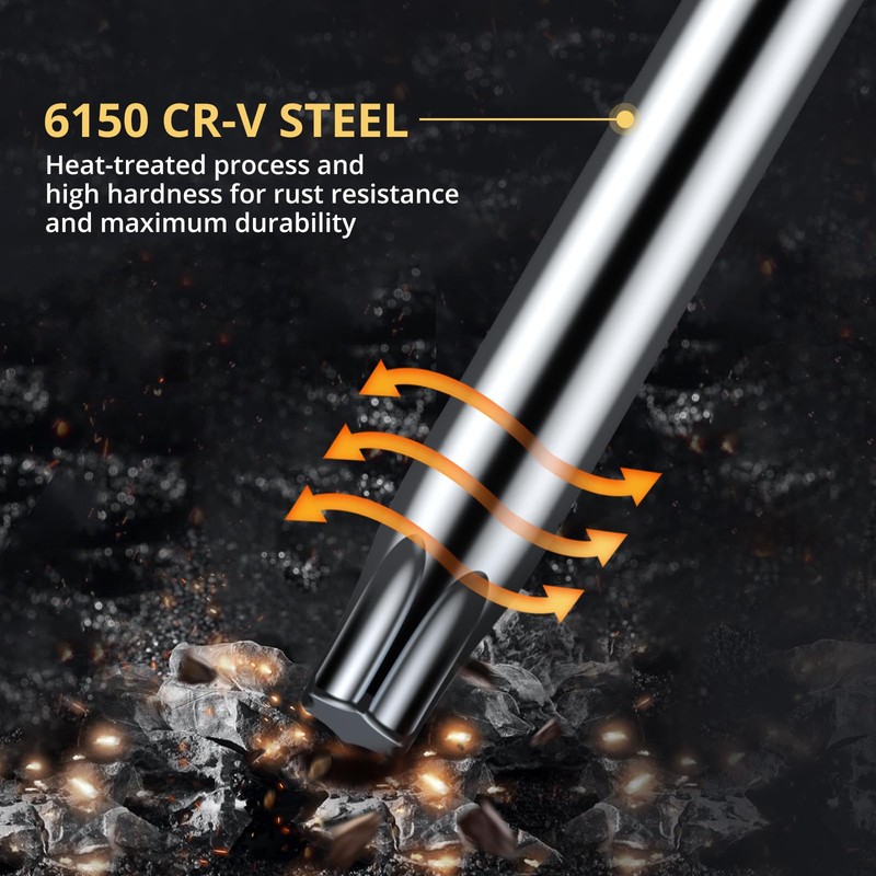AMTOVL T-Handle Star Wrench Set - TORX, 10 Pcs T10-T55,