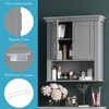 RiverRidge Somerset Two-Door Bathroom Storage, Gray Wall Cabinet, Grey, Set