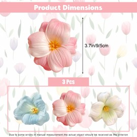 JazSwirl Flower Hair Clips for Women, 3PCS Hawaiian Flower Hair Clip, Floral Hair Accessories, Hawaii Hair Clips for Women, Hawaiian Hair Clip