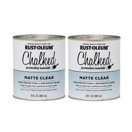 Rust-Oleum 287722-2PK Ultra Matte Interior Chalked Paint, 30 oz, Matte Clear Topcoat, (Pack of 2)