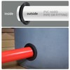 1 Pack 3" Flexible Rubber Tank Adapter (Bulkhead), Flexible Pipe-to-Tank
