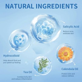 Daolyo Pimple Patches for Face, 4 Size 300 Counts Acne Patches, W Tea Tree Oil !