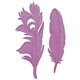 Spellbinder Paper Arts Feathers On The Wind in Spire Shapeabilities Die, Gold