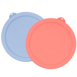 LUVCOSY 7 Cup Silicone Replacement Lids Storage Cover for Anchor Hocking Glass Bowls (Container not Included) 2 Pack Microwave, Dishwasher and Freezer Safe