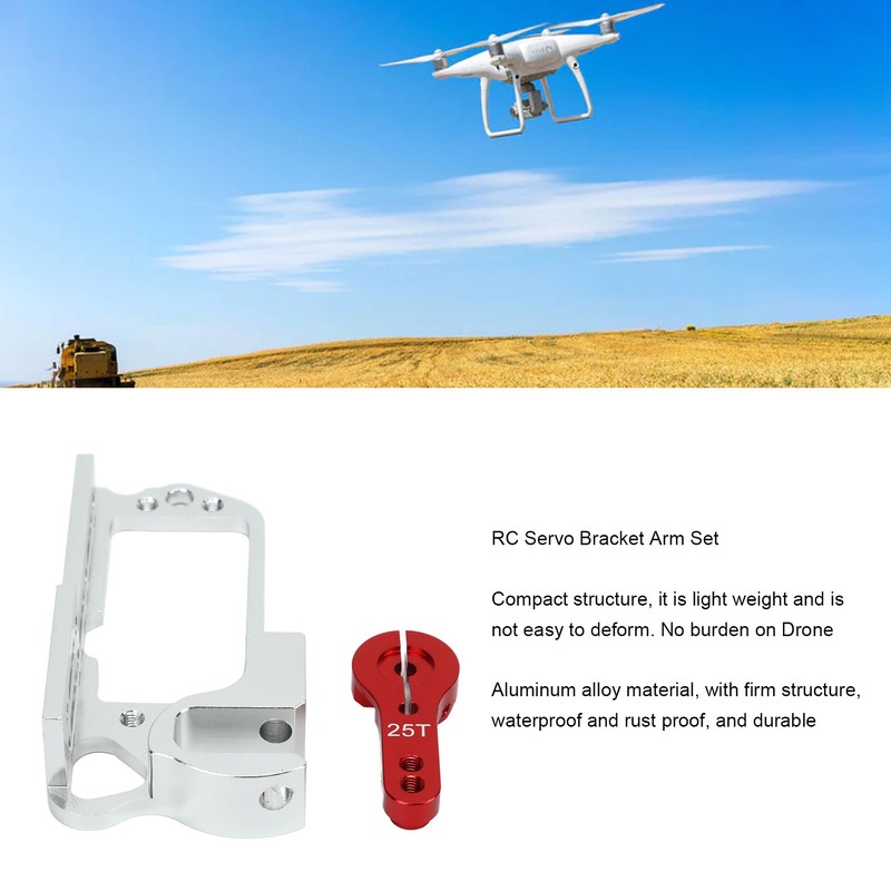 RC Servo Mount Bracket with 25T Arm Aluminum Alloy Anti
