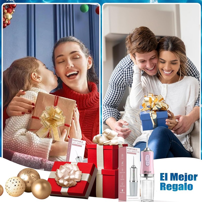Irrigador Bucal de Agua,limpiador Dental con 3 Modos y 8