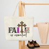 Faith Cross Canvas Tote Bag Church Bag, Christian Gifts Appreciation