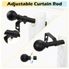 JRZOO Black Curtain Rods 28 to 48 Inches(2.3-4 Feet),5/8 inch