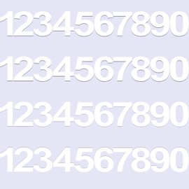 Zonon 40 Pcs 4 Set Vinyl Number Decal for Mailbox Car Waterproof Numbers Sticker Reflective Antifading Vinyl Number Decal Prespaced Sign for Door Truck Home Business Address(White,4 Inch)