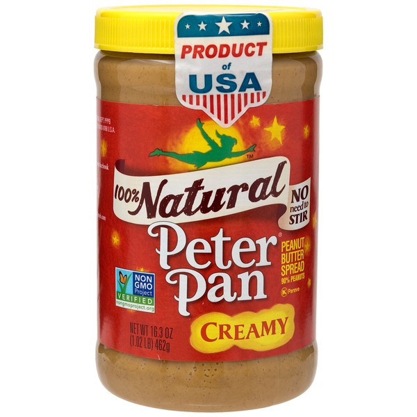 Peter Pan Natural Creamy Peanut Butter, 16.3 oz