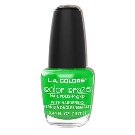 L.A. COLORS Color Craze Nail Polish, Vivid Green, 0.44 fl oz (13 mL), With Hardeners - CNP513 (Scream*
