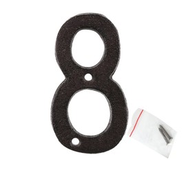 roslyong 3 Inch House Number, Vintage Address Numbers for Outside, Cast Iron Solid Metal Number 8 (Matching Screws Included)