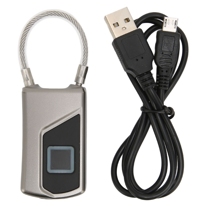 Fingerprint Padlock IP65 Waterproof 0.5S Fast 10 Sets Fingerprints Automatic