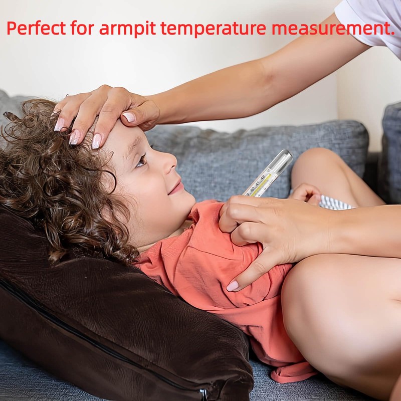 ℃&℉ Clinical Glass Thermometer for Underarm 2PCS - Classic Non