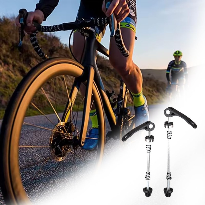 LIKENNY 自転車 クイック リリースレバー 2個セット アルミ合金製 ハブパーツ 前/後軸 フロント/リア ホイールブロックリリースレバー