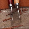 2 Pcs Leather Cutting Knife Craft Tool with Wooden Handle