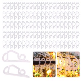Bomiclss 100Pcs Christmas Light Gutter Hooks,Gutter Clips for Outdoor Lights Hanging Outside String Lights Seasonal Fairy Light,Light Hooks for Outside String Lights on Wedding Home Garden Decor