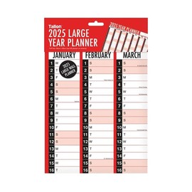 2025 Calendar and Planner Month to View/Week to View (Full Year Wall Planner Calendar).
