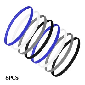 8 Pcs Kids Elastic Thin Sports Headbands, Athletic Non-Slip Skinny Headbands for Youth Boys Girls (8P-2HBHL)
