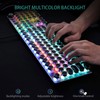 AULA F2088 Typewriter Style Mechanical Gaming Keyboard Wired,Blue Switches,Rainbow LED