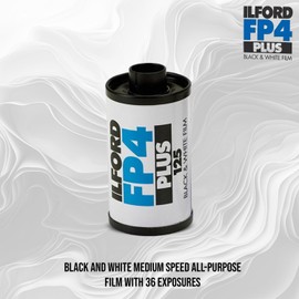 Ilford FP4 Plus 35mm Black and White Medium Speed All-Purpose Film with 36 Exposures Bundle (4-Pack)