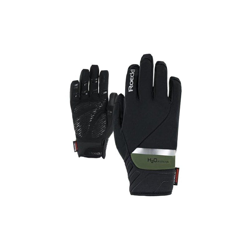 Roeckl Ranten 2 Winter Cycling Gloves Long Black/Green 2025: Size: