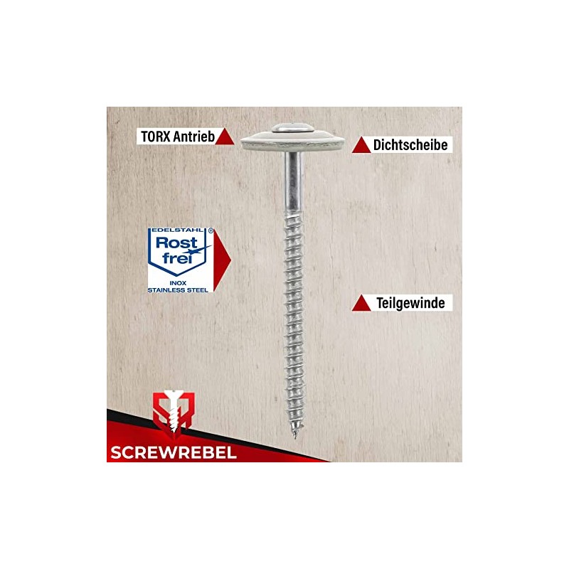 SCREW REBEL TX20 Spengler Screws 4.5 x 35 mm A2
