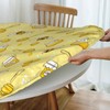 Famame Cute Bees and Honey Fitted Round Tablecloth Waterproof Table