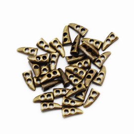 FSSTUD Pack of 100 Metal Mini Horn Button Toggle Buttons Sewing Buttons Metal Buttons Doll Clothes Accessories for Crafts DIY