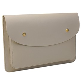 Yesmornsis Leather Laptop Sleeve 14 Inch Compatible with MacBook Pro 14/Surface Laptop 13.5/Alt MacBook Pro/Air 13, Surface Pro 9, Sand Color