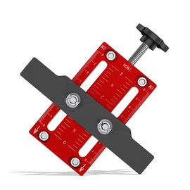 Install Cabinets Tools,Adjustable Length Cabinet Door Installation Positioner, Aluminum Alloy Cabinet Hardware Jig, Adjustable Length Cabinet Installation Tool Compatible for Most Cabinet Doors（red
