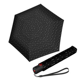 Knirps U.200 Ultra Light Duomatic Rain Pocket Umbrella Black, black, Modern
