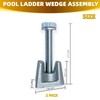 YUEERIO Pool Ladder Anchors Corrosion Resistant 316 Stainless Steel Inground