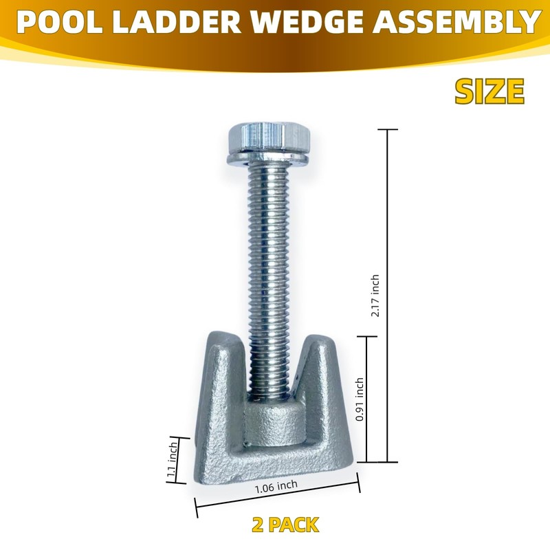 YUEERIO Pool Ladder Anchors Corrosion Resistant 316 Stainless Steel Inground