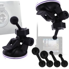 iSaddle Suction Cup Mount for Garmin Dash Cam Mini/Mini 2/Min 3 30 35 45 46 55 56 65W 66W 67W X110 X210 X310/Speak Plus & Nuvi GPS - 4 Ball Head