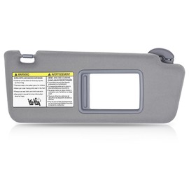 PHATRIP Right Passenger Side Sun Visor Compatible with Toyota Tacoma 2005 2006 2007 2008 2009 2010 2011 2012 2013 2014 2015 Without Light Replace# 74320-04181-B0 Grey