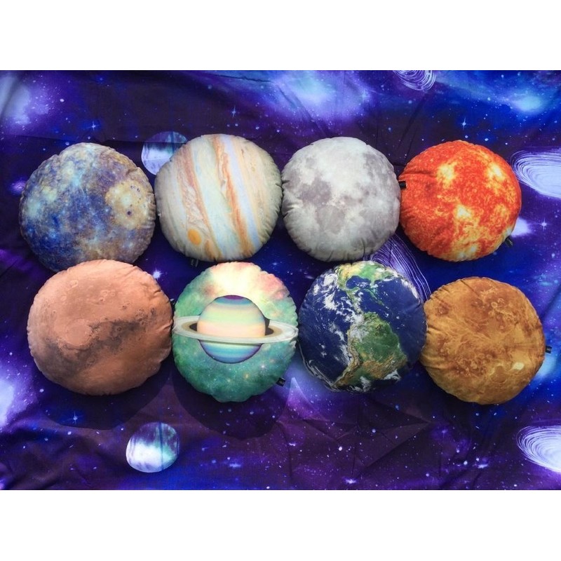 Cosmic Tree Planet Cushion Solar System Earth Moon Round Shape