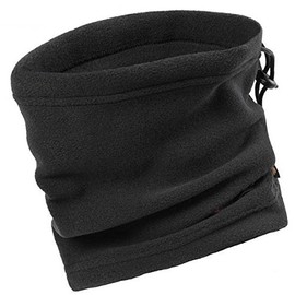 Unisex Multifunctional Polar Fleece Neck Warmer Scarf for Outdoors Work Sport Ski Wear Mask (Black)
