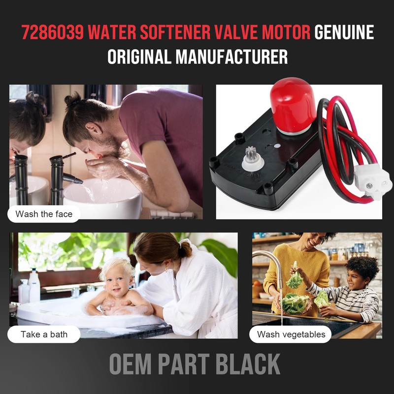 7286039 Water Softener Motor with Screws - Replaces Old Part