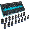 DURATECH 3/8" Drive Impact Universal Joint Socket Set, Swivel Socket