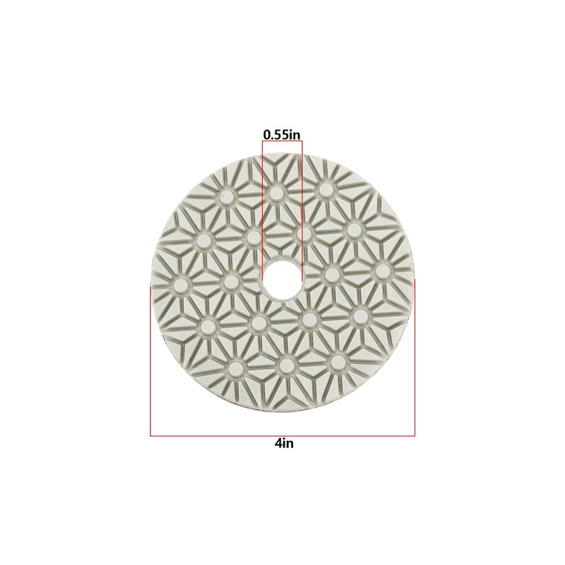 Briny River 3pcs 4-inch Dry Wet 3 Step Diamond Polishing