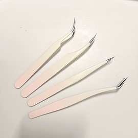 Professional Eyelash Extension Tweezer Set (4 Types) Tweezers
