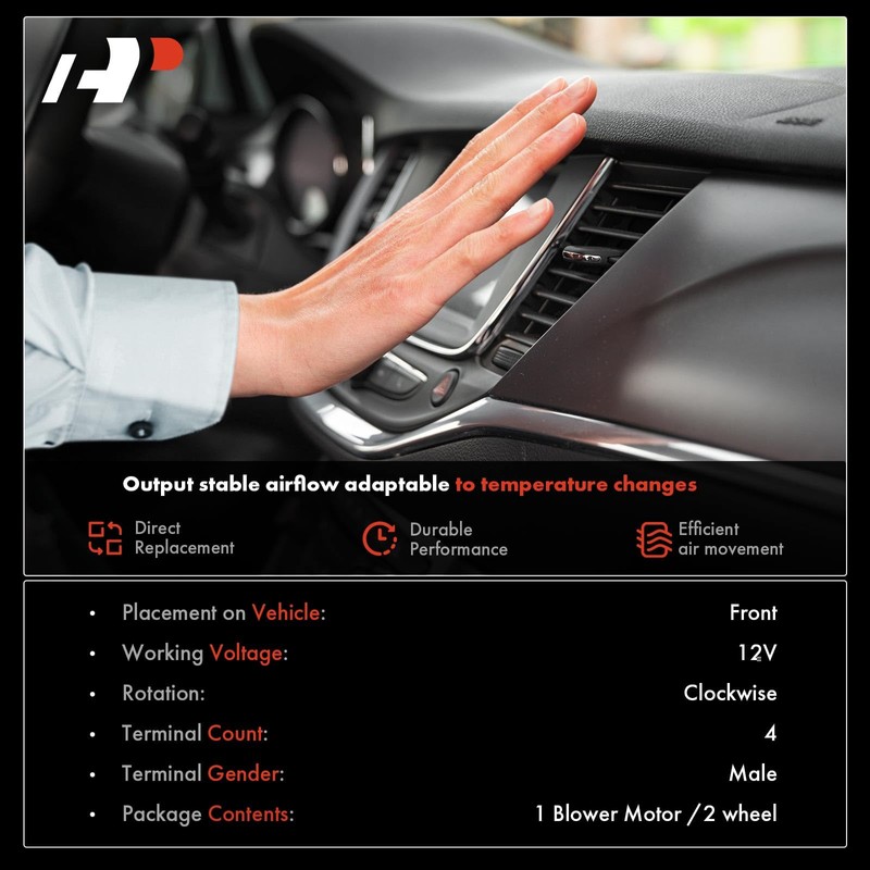 A-Premium HVAC Heater Blower Motor with Fan Cage 12V Replacement