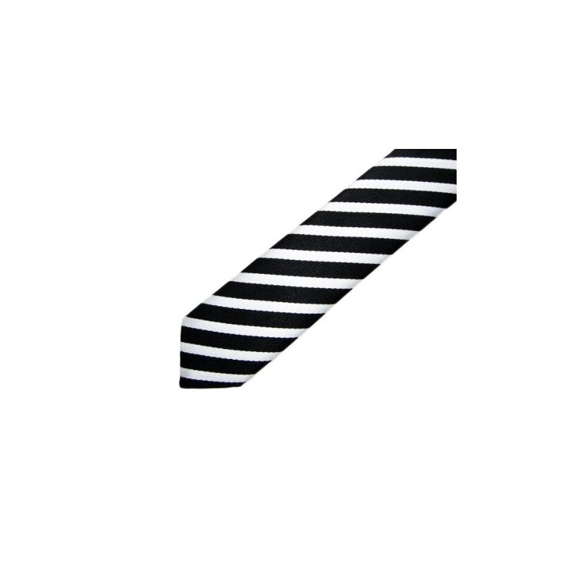 [8] 5 color striped thin tie, slim tie, narrow tie,